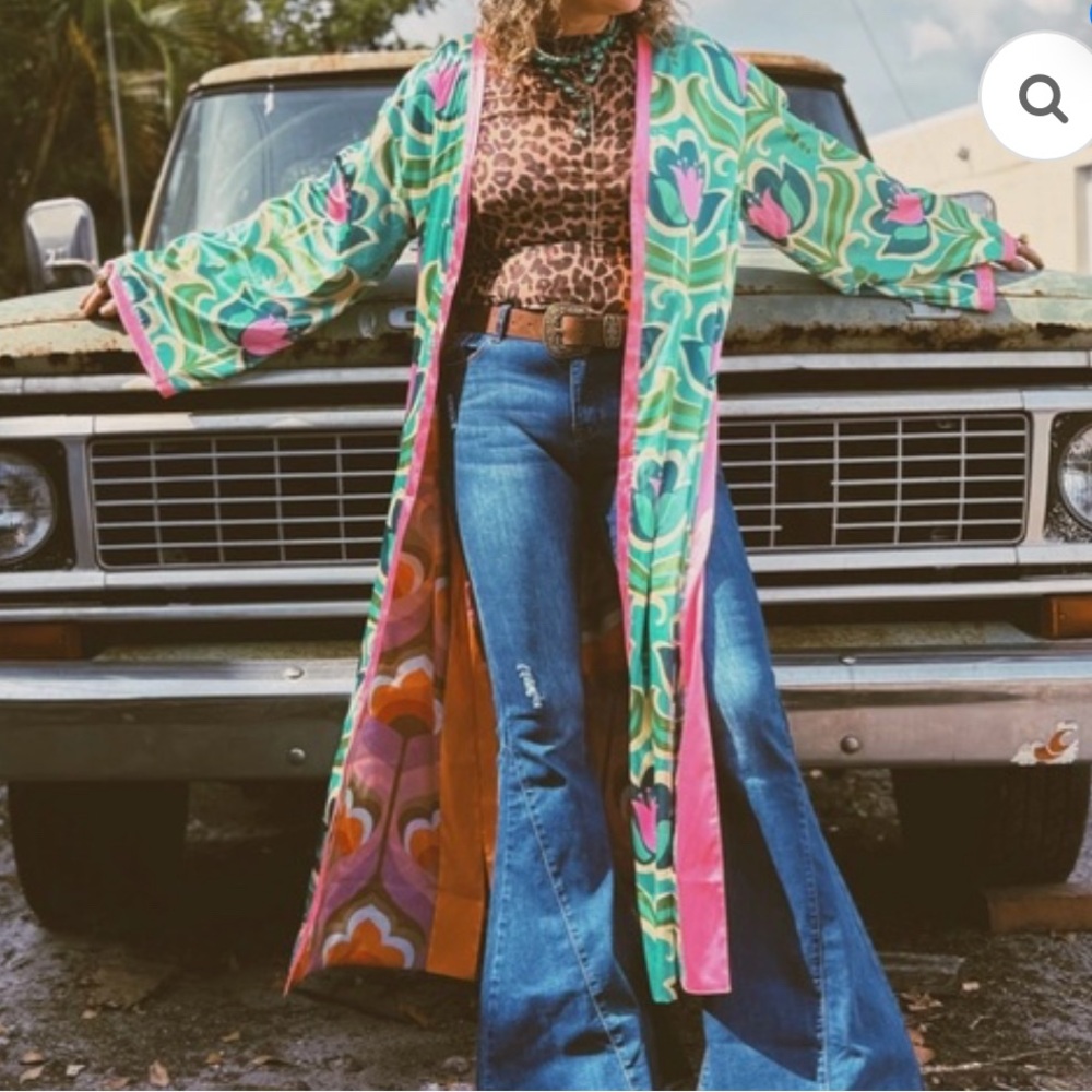 Video added!  NWT Boho Retro Reversible Duster NWT -